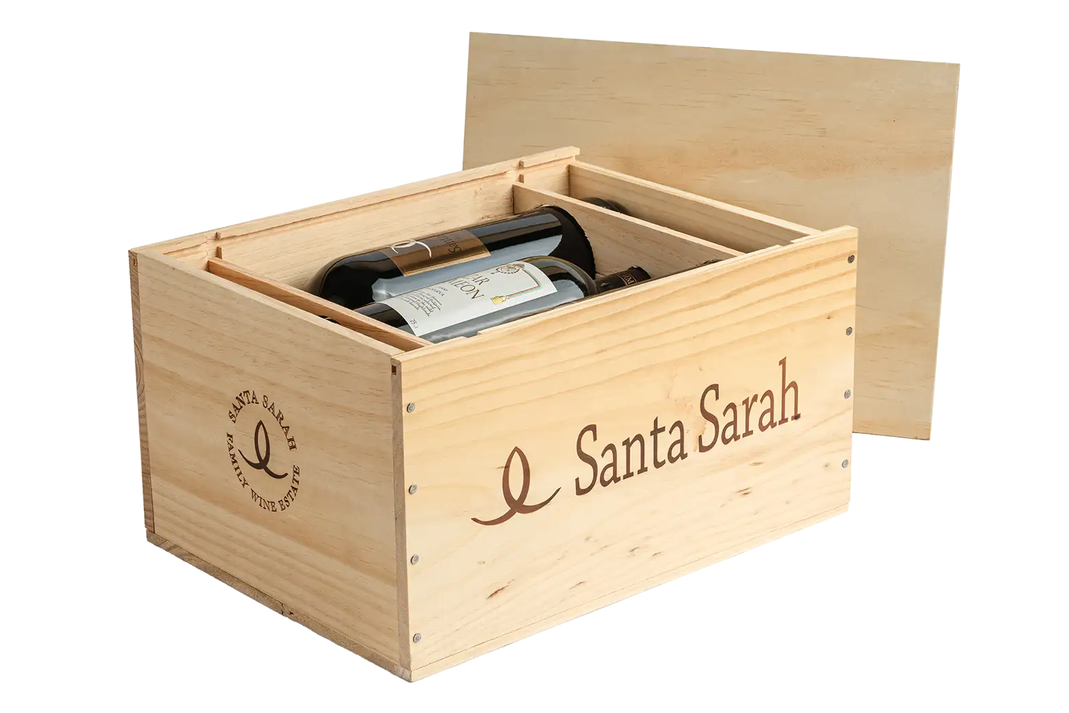 Wines for collectors in a wooden crate